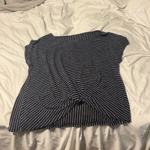 Blue and white striped shirt